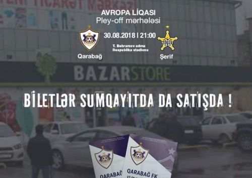 “Qarabağ” - “Şerif” oyununa bilet satışı davam edir