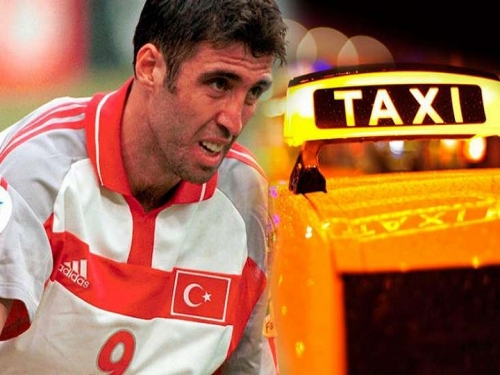 Hakan Şükür taksi sürür