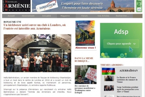 Fransada nəşr olunan erməni jurnalı azərbaycanlı idmançıdan yazıb